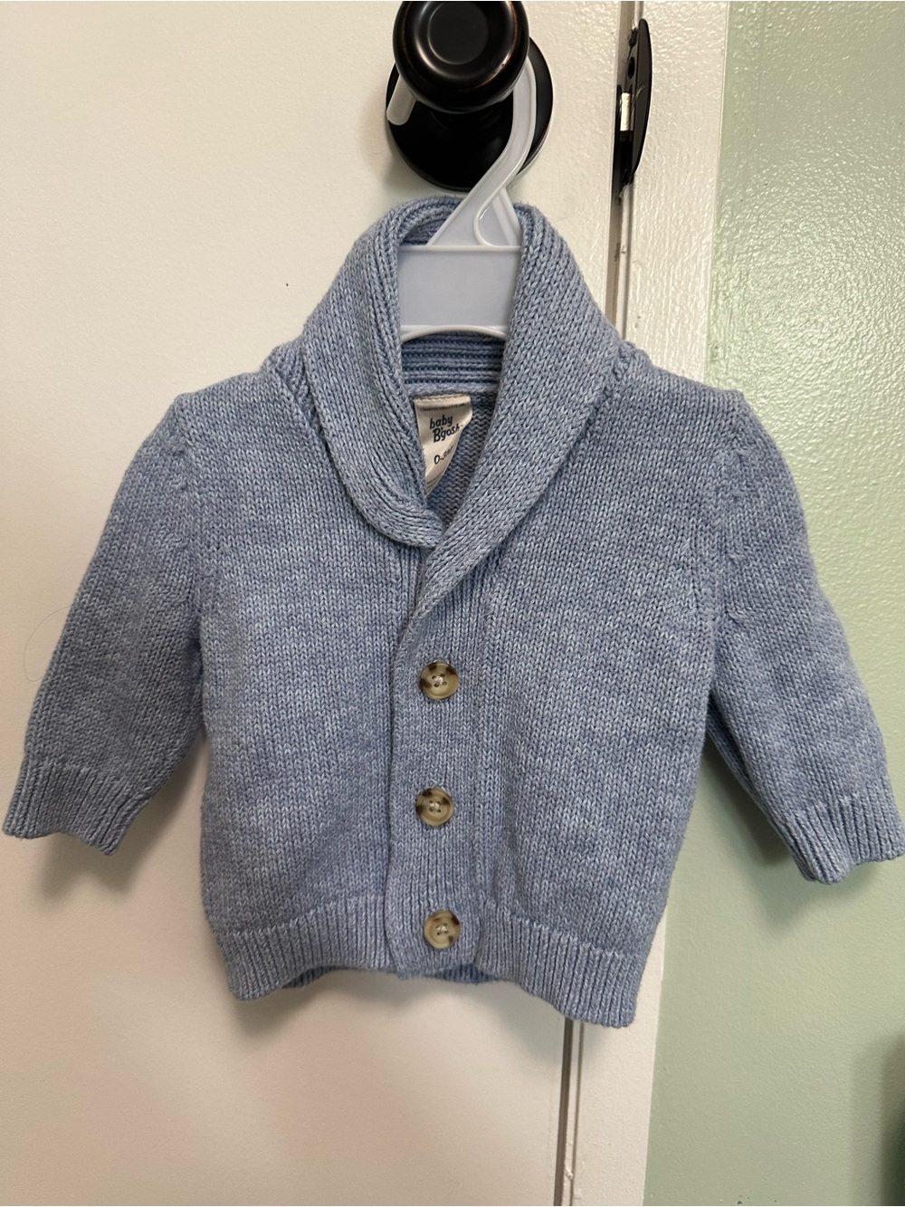 Baby B’gosh blue button up sweater 0-3 month like new